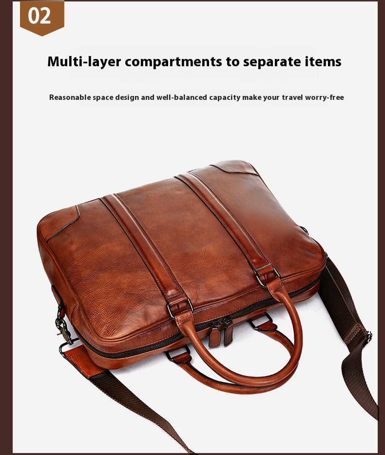 Skeleton-skin Genuine Leather High-grade Briefcase