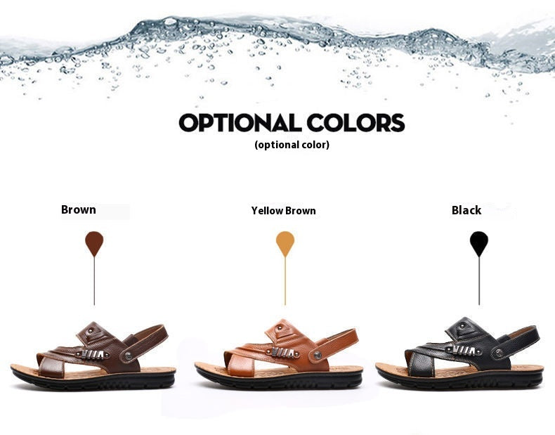 First Layer Cowhide Men's Sandals Summer Genuine Leather Sandals