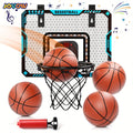 Over Door Basketball Hoop with LED Lights & Electronic Scoreboard, Mini Hoop Set with 4 Balls for Kids Teens Adults — image 2