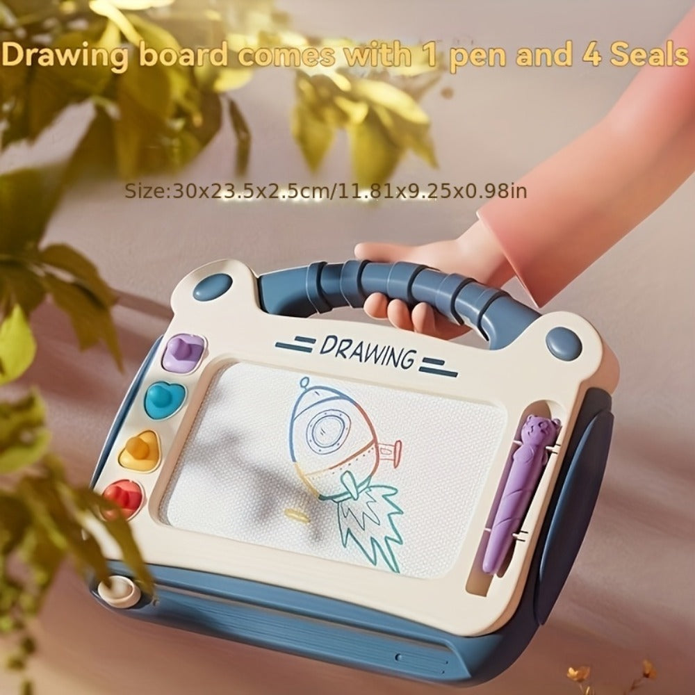 Kids Drawing Board with 4 Stamps 4 Holders and 1 Pen Educational Doodle with the Listed Color, Size or Set Options for Everyd