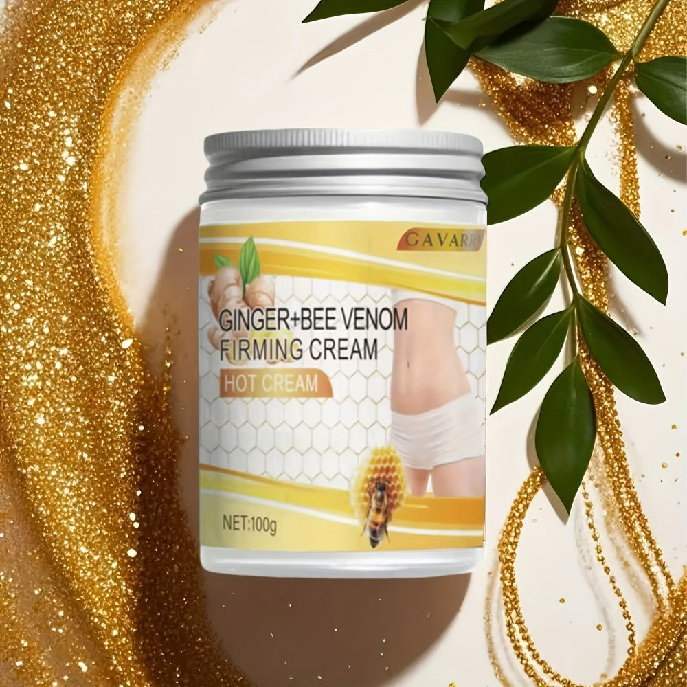 Body Firming Cream for Women – Ginger & Bee Venom Tightening Lotion with Glycerin, Aloe Vera & Vitamin E, Targets Abdomen Arm