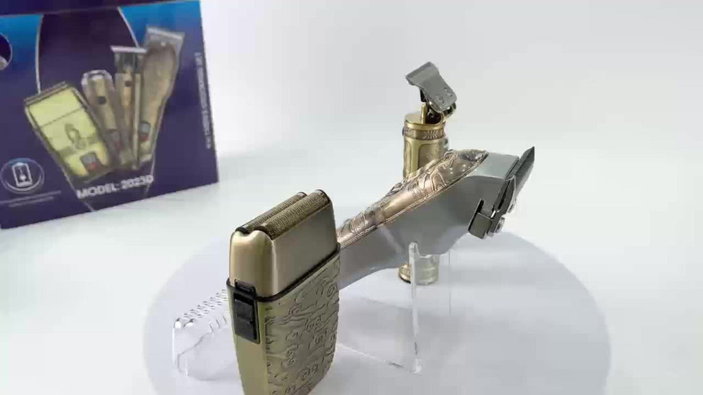 Hair Clippers & Trimmers GSRY Bronze Four-Tool Grooming Set with LCD Displays, USB Charging and Guide Combs — image 8
