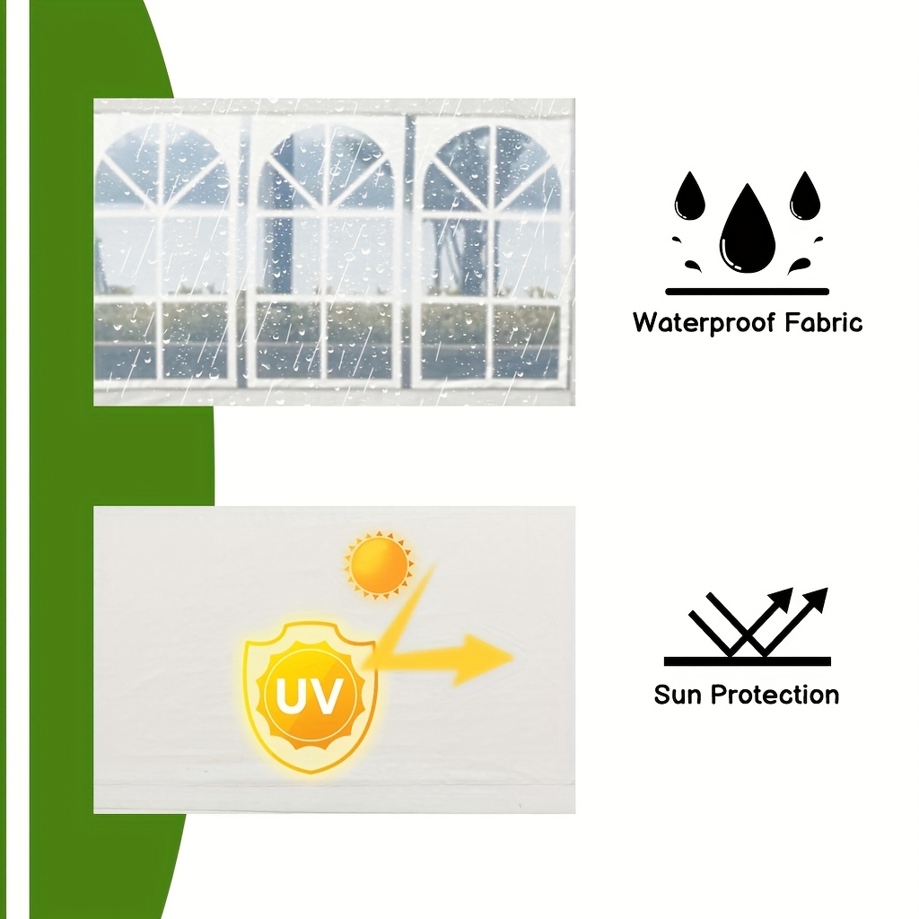 10x30ft Outdoor Party Tent Canopy with 5 Removable Sidewalls for Garden, Patio and Yard Use — image 6