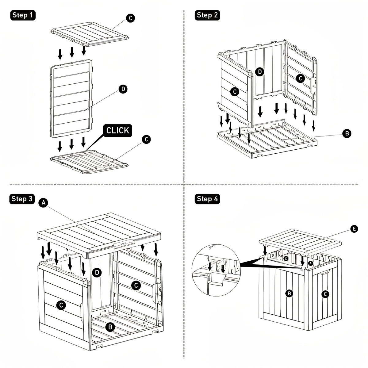 Deck Box Resin Heavy Duty 230LB Lockable | Patio Garden Pool Garage — image 8
