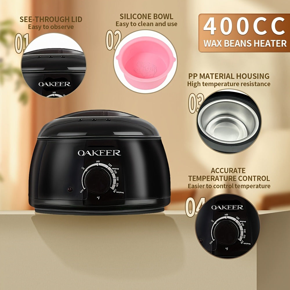 Wax Warmer Hair Removal Kit, 46-Piece Home Waxing Set with 5 Bags Wax Beans, Full Body Hair Removal — image 2