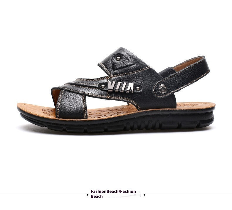First Layer Cowhide Men's Sandals Summer Genuine Leather Sandals