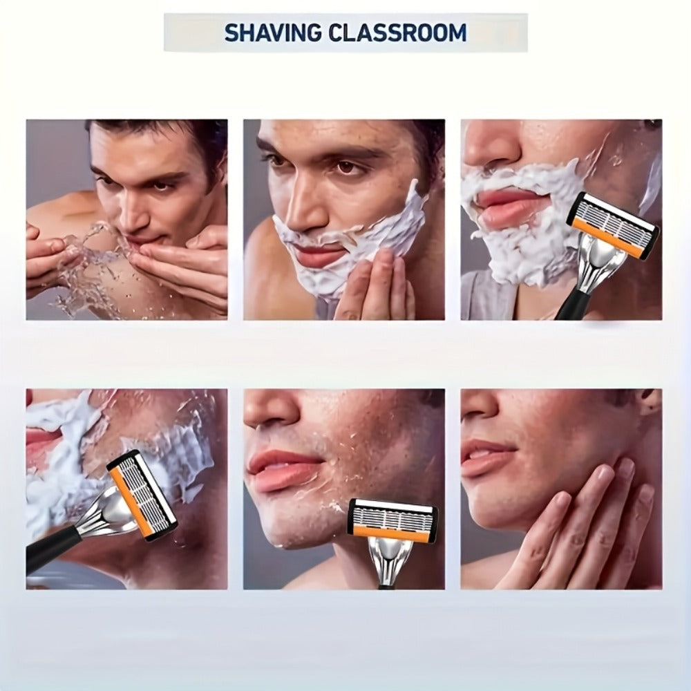 Safety Razor Kit 2 Handles 72 Double Edge Replacement Blades – Classic Wet Shaving Razor Set with Non-Slip Ergonomic Grip for