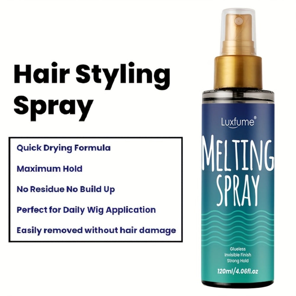 Lace Melting Spray Kit for Wig Installation, 120ml Bottle Alone or with Tools and Wig Cap Set — image 2