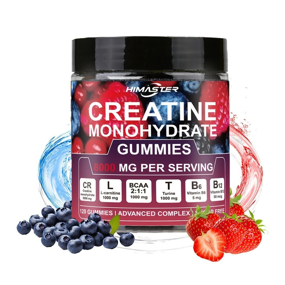Creatine Monohydrate Gummies 8000mg Blueberry Flavor, with L-Taurine, BCAA, Vitamin B6 & B12 — image 7
