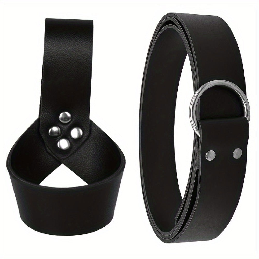 Costume Accessories Faux Leather Knife Sheath and Belt Options in Black or Brown for Medieval Outfits — image 14
