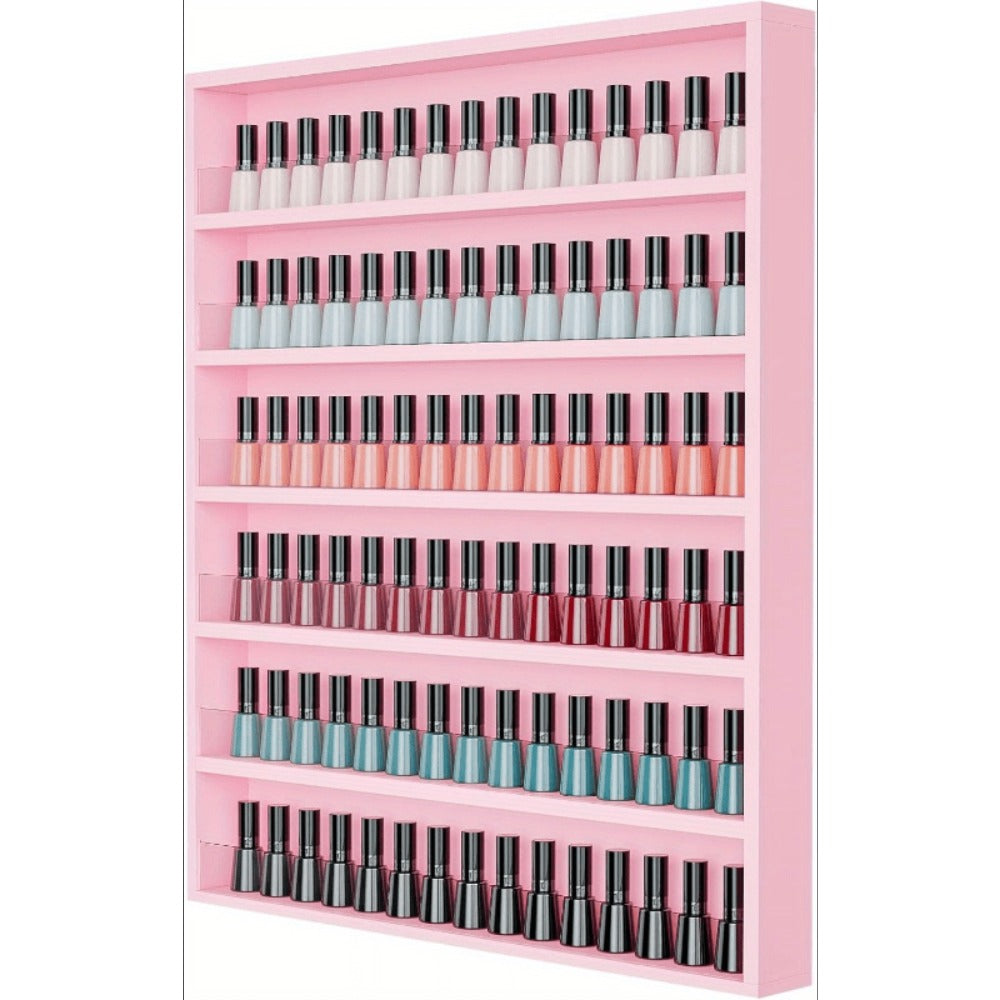 Nail Polish Rack Wall Mount Organizer 6-Tier & 10-Tier with Acrylic Baffle, Salon Display Shelf for Nail — image 11