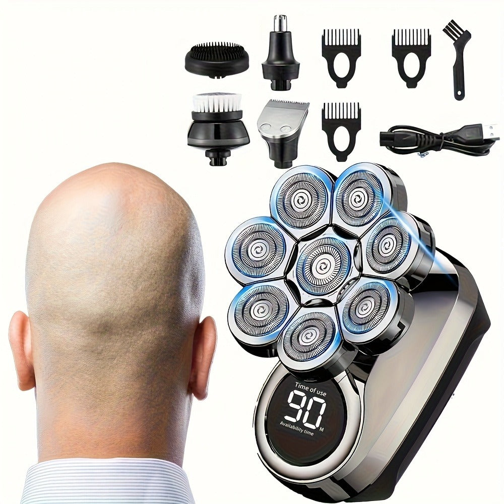 Head Shaver for Men in a 5-in-1 8D Electric Razor Beard Grooming Kit Design with Multi-Directional Floating Blades — image 6