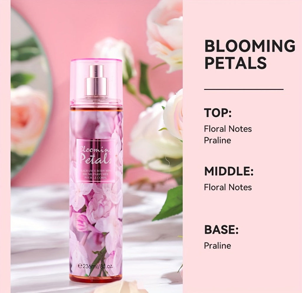 Body & Hair Fragrance Mist for Women 2PCS Set - Perfume Spray 8 fl oz, Fruity Floral Scents Peach Pear Cherry Blossom — image