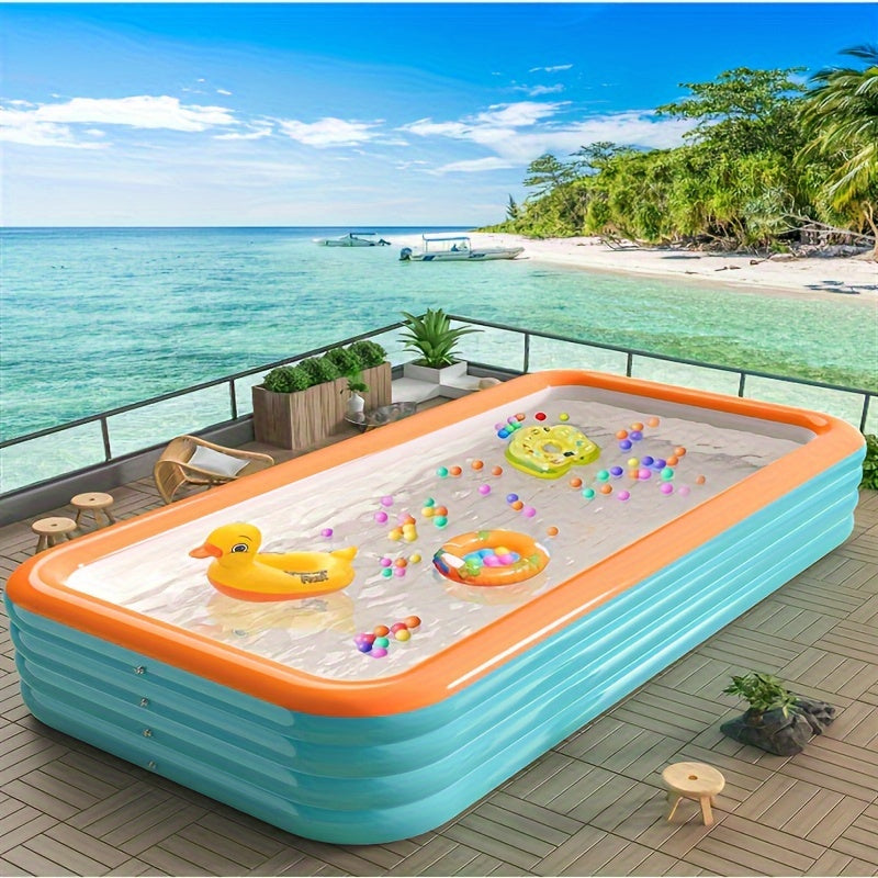Inflatable Pool, Large Family Backyard Outdoor Summer Party Kids for Garden, Patio and Yard Use — image 5