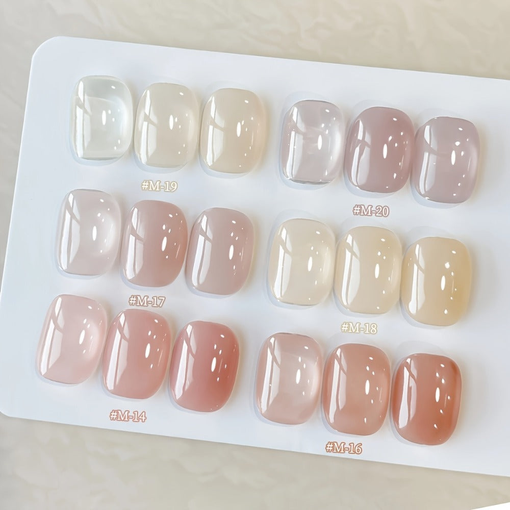 Gel Nail Polish 6-Piece 15ml Jelly Set with Glass Finish in Shades M14, M16, M17, M18, M19 and M20 — image 2