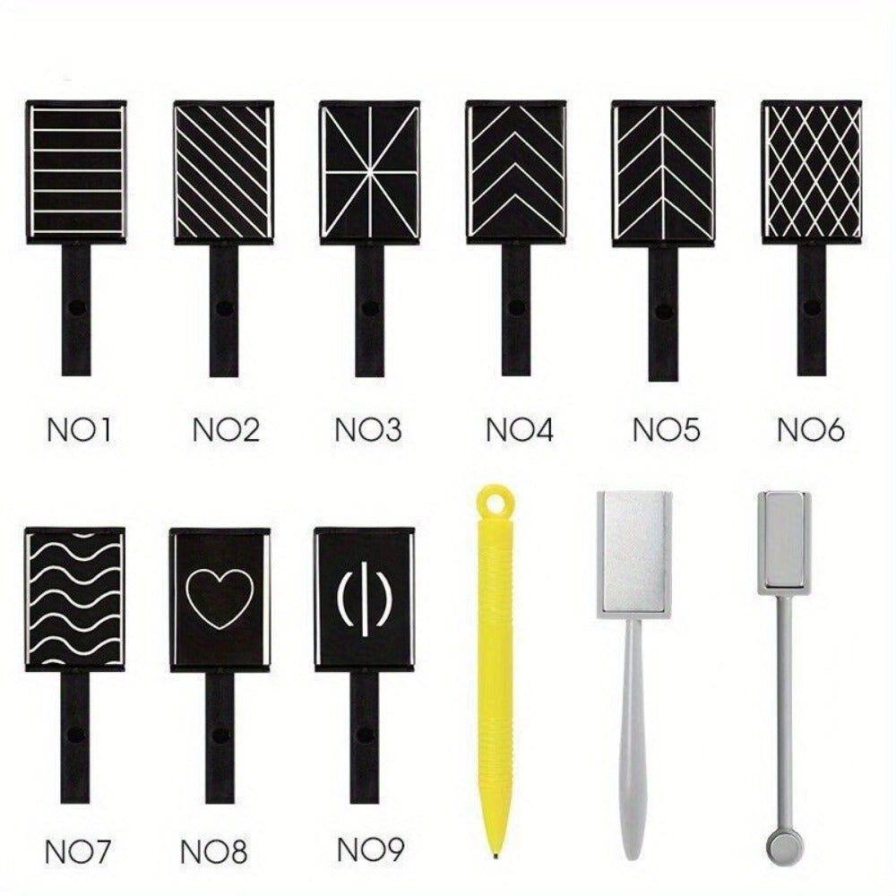 Cat Eye Gel Polish Kit 14Pcs Magnetic UV Nail Polish Set with Magnet Pen, 3D Shimmer Cat Eye Nail Art — image 11