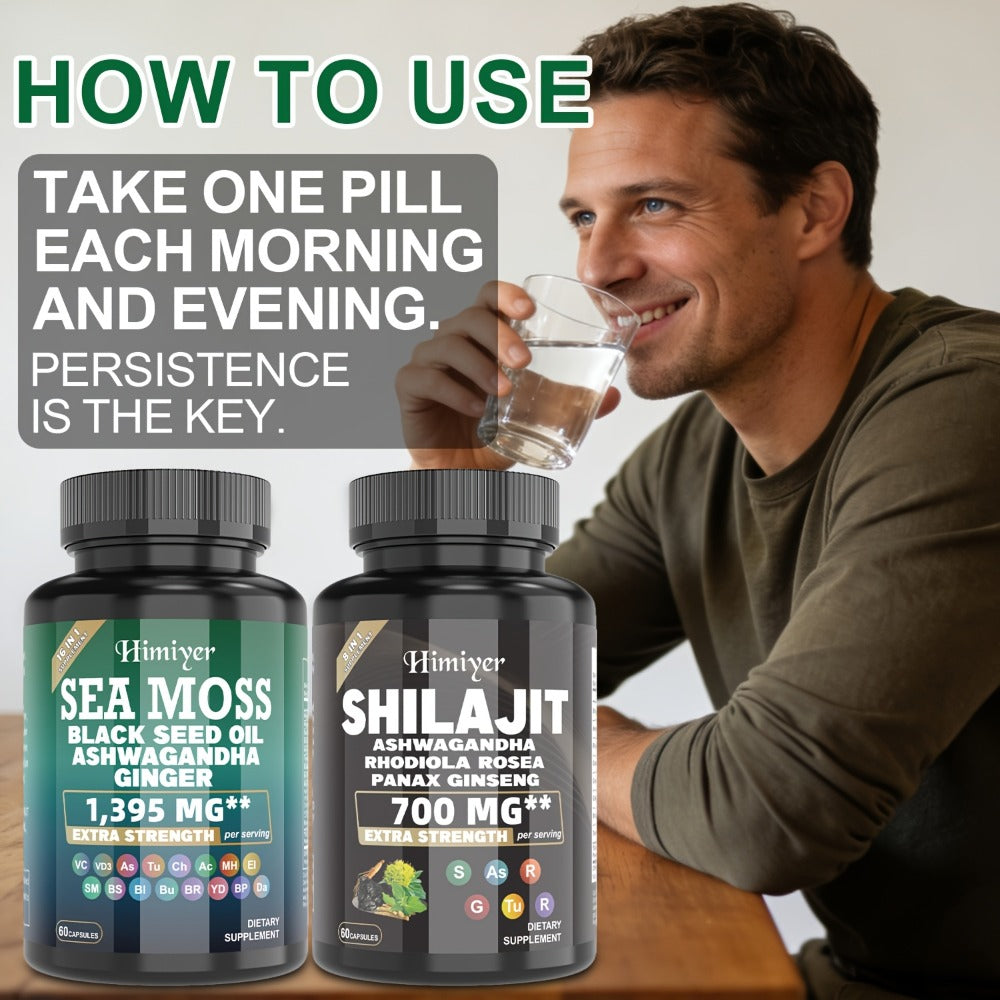 Dietary Supplement Sea Moss and Shilajit Capsule Bundle with Two- or Six-Piece available options — image 5