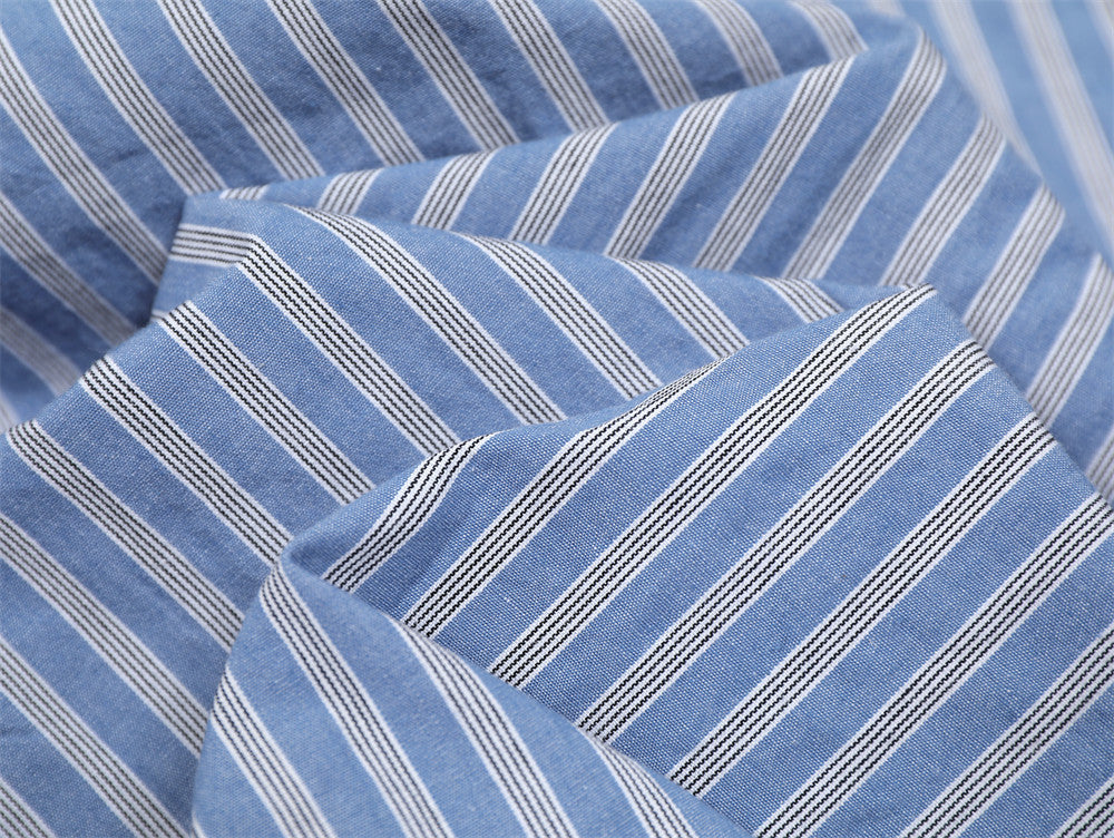 Fashion Vertical Striped Long-sleeved Shirt Men