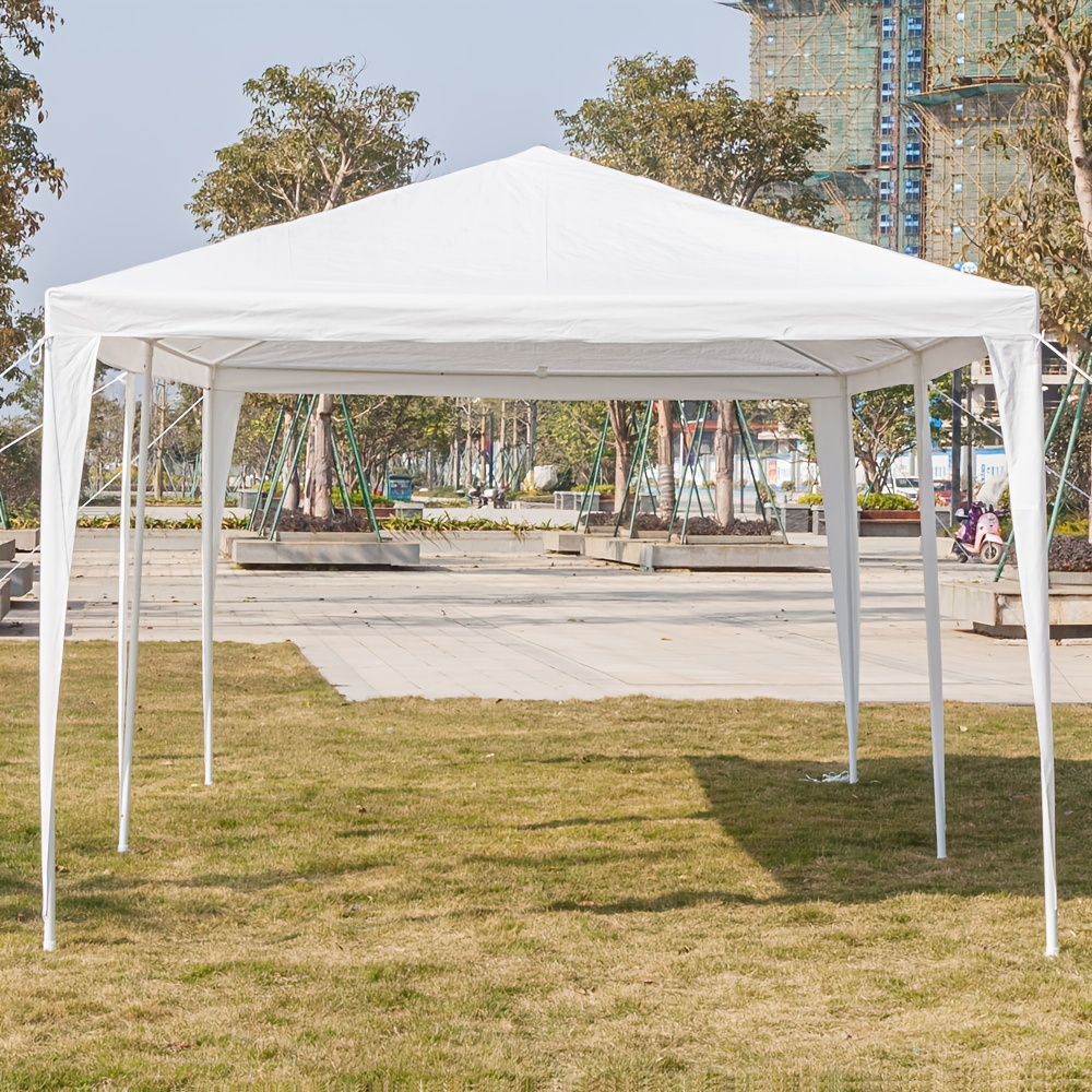 White Open-Sided Canopy Tent in 10x20ft or 10x30ft Sizes with Ropes, Stakes and No Sidewalls — image 5