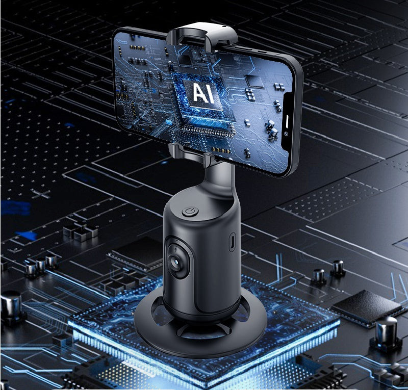 360° AI Face Tracking Gimbal - Smart Auto Phone Holder for Video, Vlog & Live Streaming