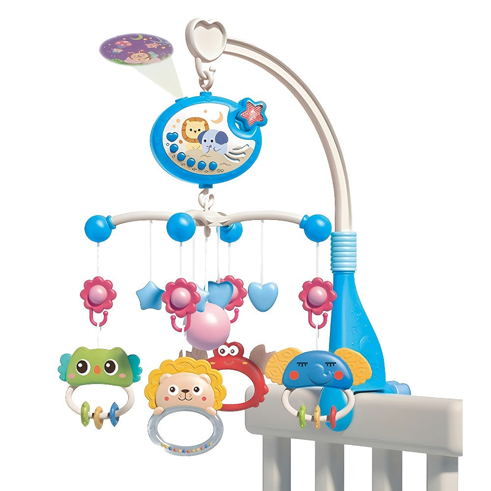 Baby Musical Crib Mobile with Music & Lights Projection, Take-Along Rattle & Music Box, Owl, Star & Penguin Styles — image 10