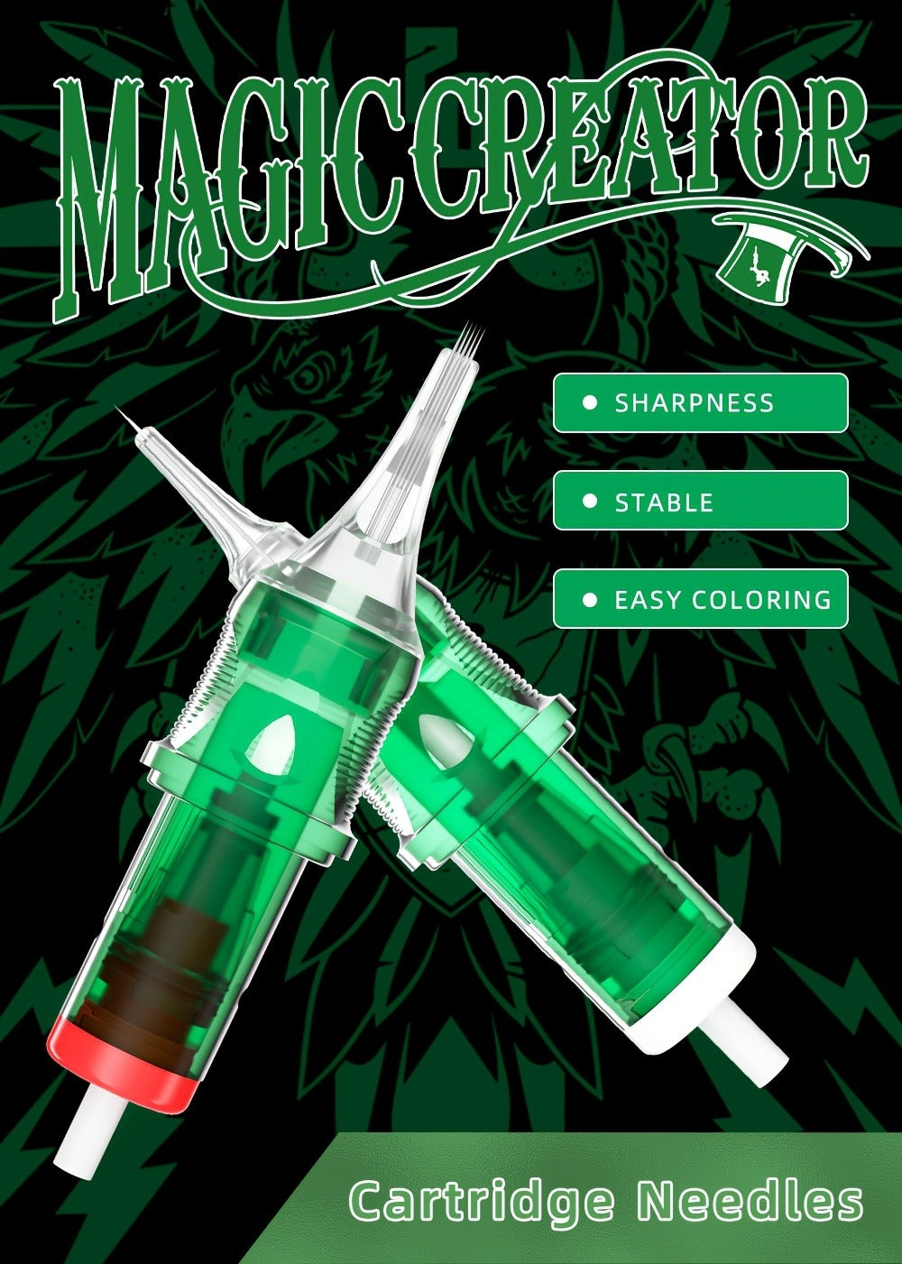 Tattoo Cartridge Needles with MAGICCREATOR Label, 20-Piece Box with 25 RL RS CM M1 Options — image 36