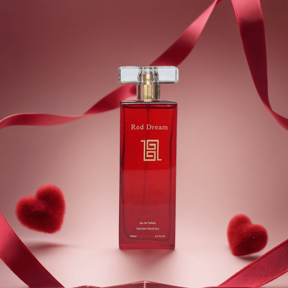Women's Perfume Floral Eau de Parfum 3.4 oz in a Luxury Red Bottle with Golden Heart Accent — image 1