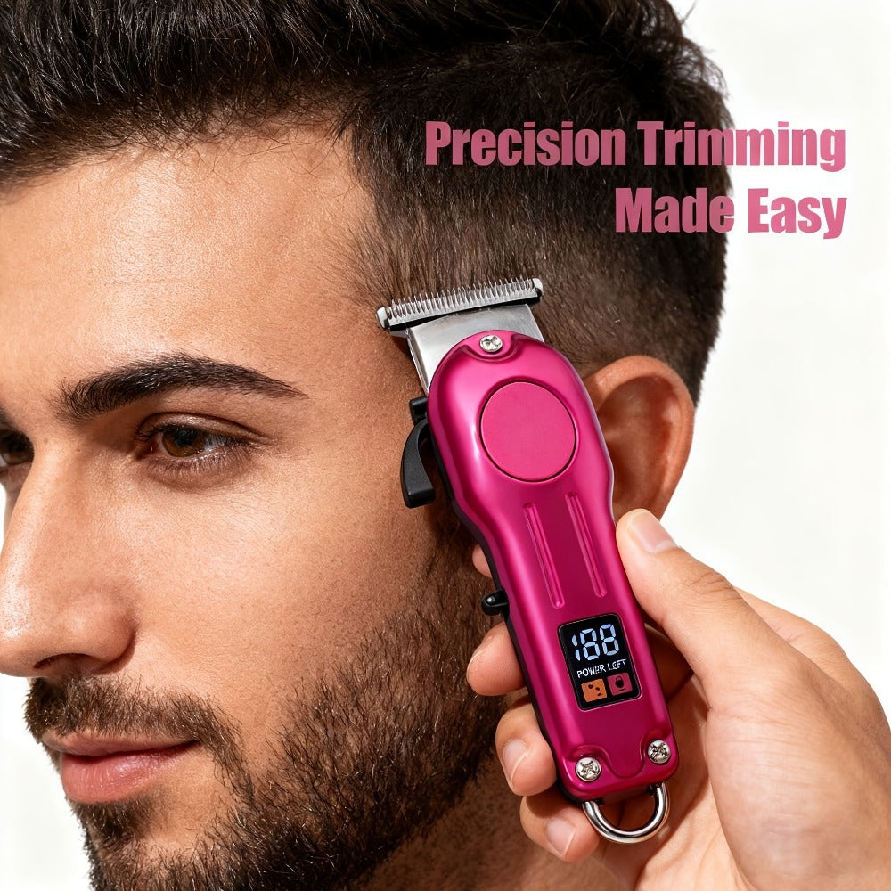Cordless Hair Clipper Set for Men & Women – Professional Wireless Barber Clippers with T-Blade Trimmer, LED Screen, Adjustabl