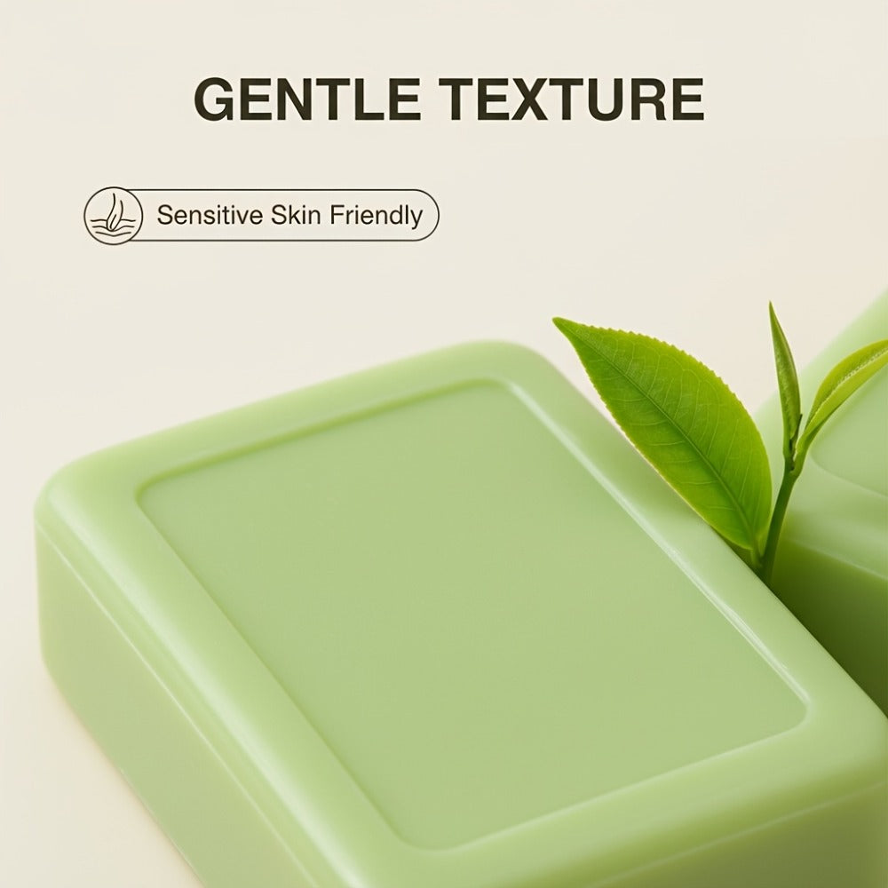 Tea Tree Bar Soap, Three-Pack of Green Plant-Essence-Labeled Bars for Face and Body Washing — image 9