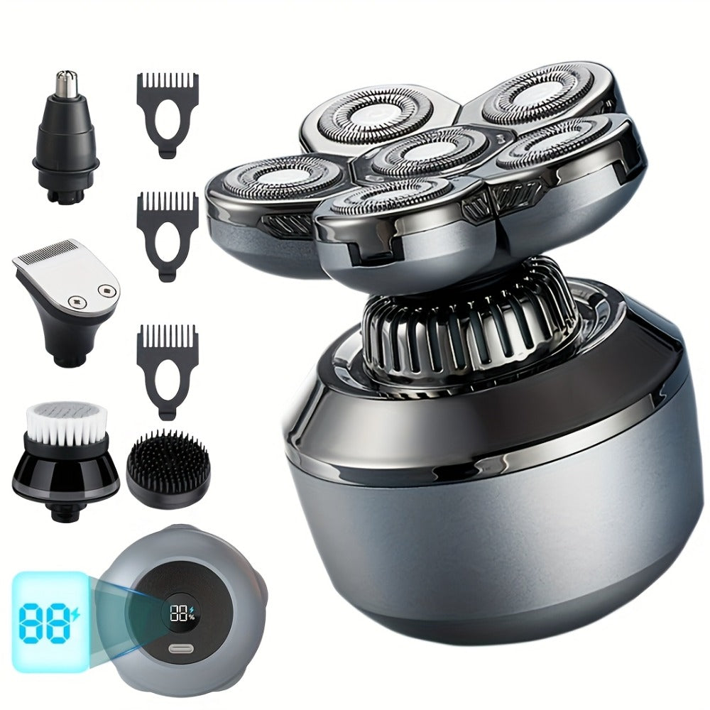 Electric Shaver 8D Floating Rotary Head with IPX5 Wet/Dry Use, LED Display and Two Grooming Set Options — image 4