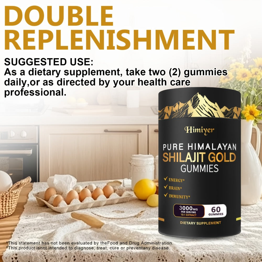 Shilajit Gummies 3000mg Pure Himalayan Shilajit with Ashwagandha Ginger & Deer Antler for Bath Time, Home Spa and Personal Ca