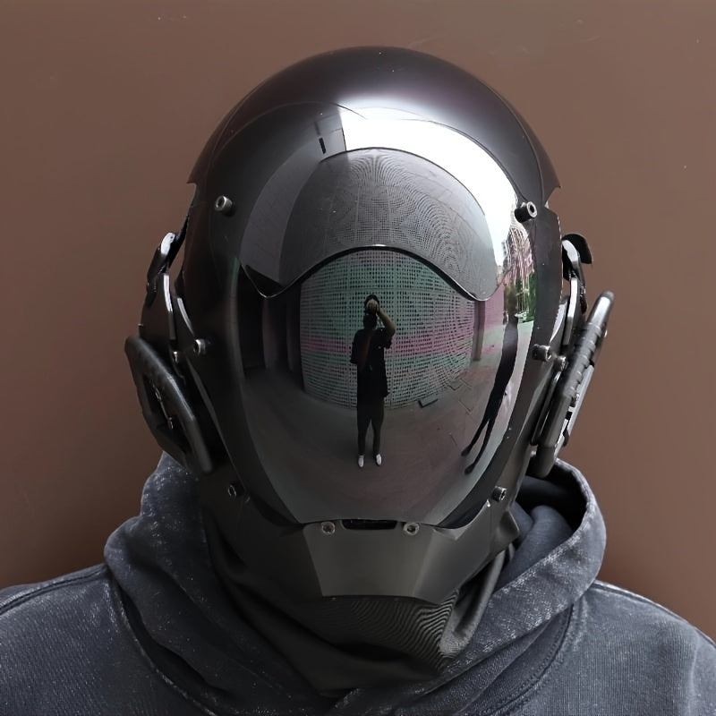 Cyberpunk Mask in a Reflective Design with Adjustable Rear Straps — image 1