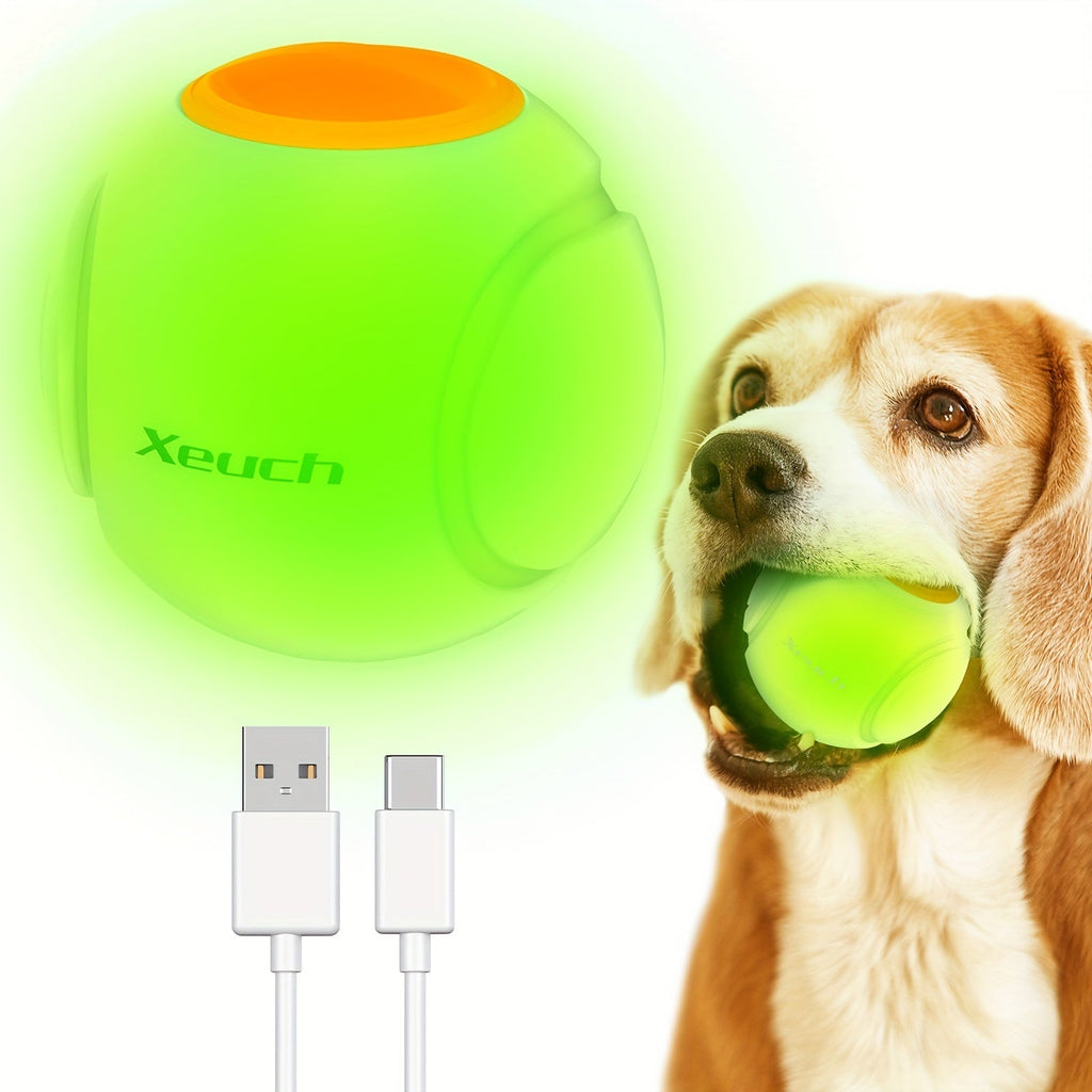 Dog Toy 2.5-Inch Motion-Activated LED Ball with USB-Rechargeable Battery for Night Fetch and Chase — image 1