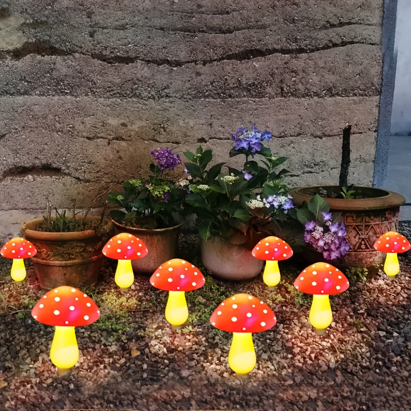 Solar Mushroom Garden Lights Outdoor 8 LED 8 Modes, for Garden, Pathway and Patio Lighting — image 6