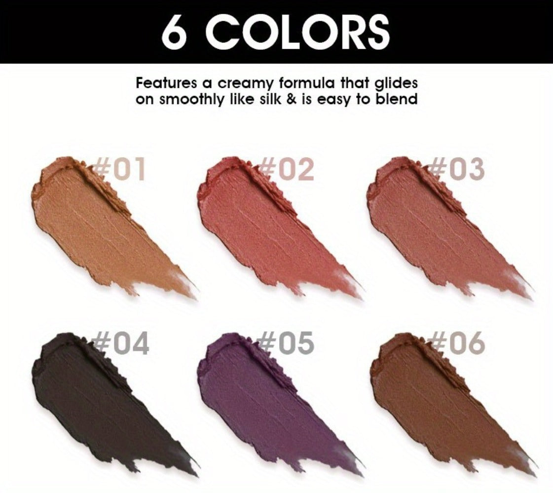 Six-Color Twist-Up Cream Liner Set for Makeup in Brown, Black and Red-Brown Shades with 3g Sticks — image 15