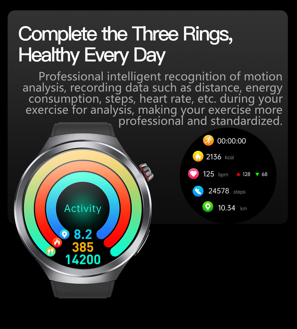 Smart Watch AMOLED Screen ECG Heart Rate Pressure Blood Oxygen Health