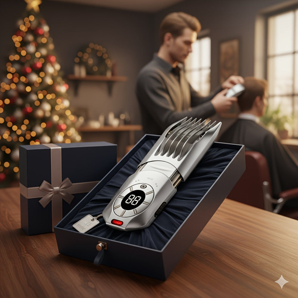 Professional Electric Hair Clipper Set for Men – 5-Speed LED Display Rechargeable Beard Trimmer & Hair Carving Kit — image 5