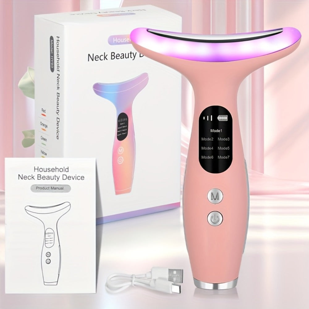 Face & Neck Massager Vibrating Rechargeable USB Device Adjustable Strength Eye Massage Beauty Tool for Women for Home or Salo