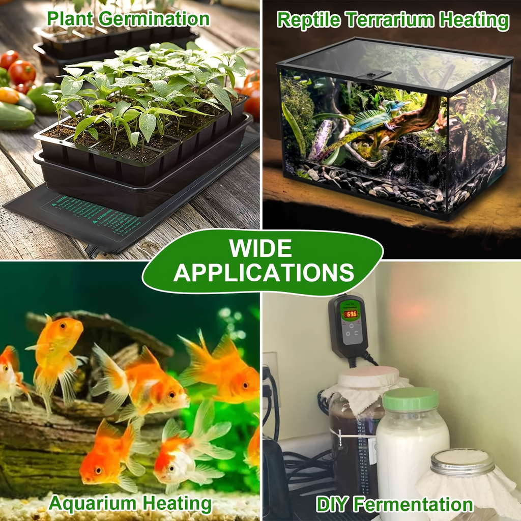 Seedling Heat Mat MET, Uniform Heating for Germination Indoor Gardening Greenhouse, Hydroponic Seed Starting Warming Pad M & 
