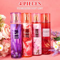 Body Spray for Women 4-Pack 8.4oz Each Hair Body Fragrance Mist Set 20 Floral Fruity Scents Daily Use Gift Value Bundle 250ml