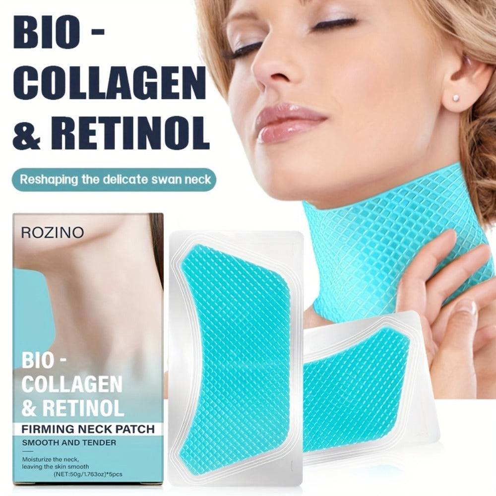 Neck Mask Patch 5pcs & Lifting, Bio Collagen, Bee Venom & 4-in-1 Retinol Gel Patch, Reduces Wrinkles & Sagging — image 11