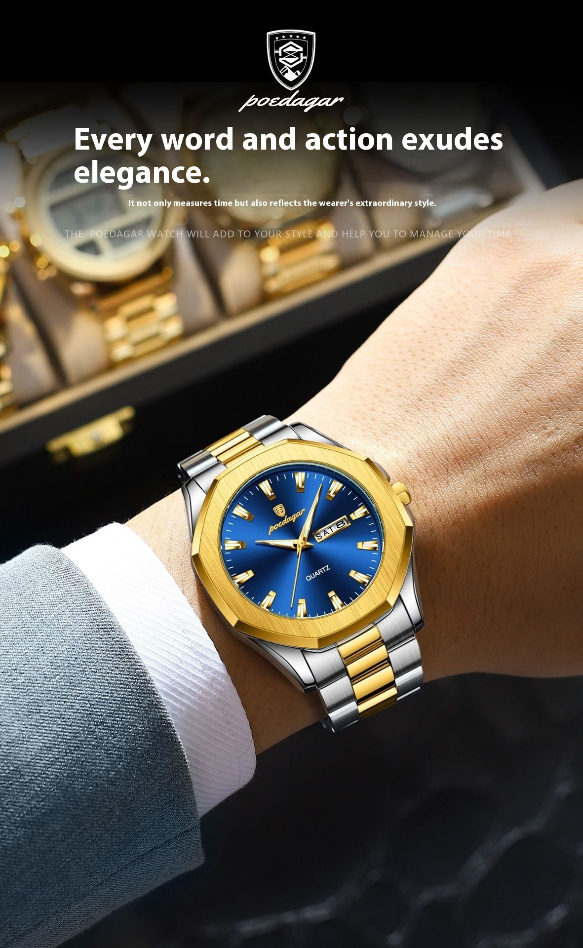 Men's Steel Strap Quartz Watch