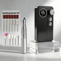 Cordless Electric Nail Drill Machine Rechargeable Professional E-File 11 Bits 20 Sanding Discs High Speed Acrylic Gel Natural