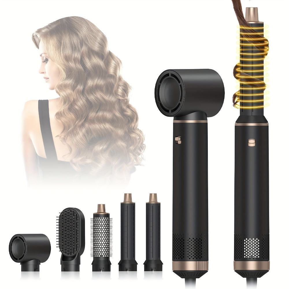 Hot Air Brush 5-in-1 Hair Dryer Brush with Round Barrel, Blow Dry, Curl, Straighten & Add Volume — image 2