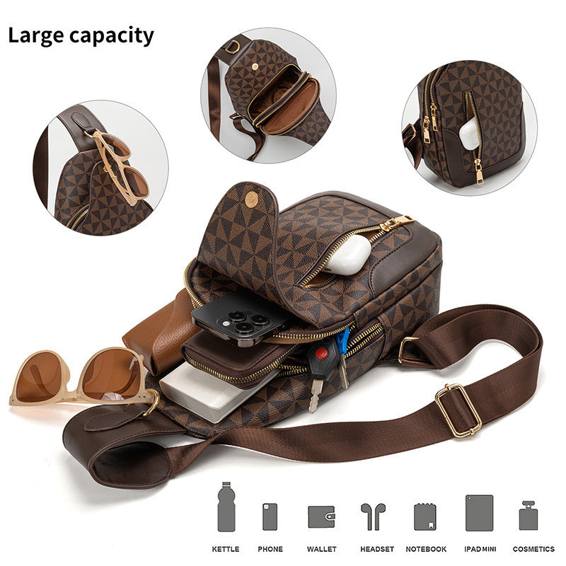 Men's Crossbody Large-capacity Retro Portable Chest Bag