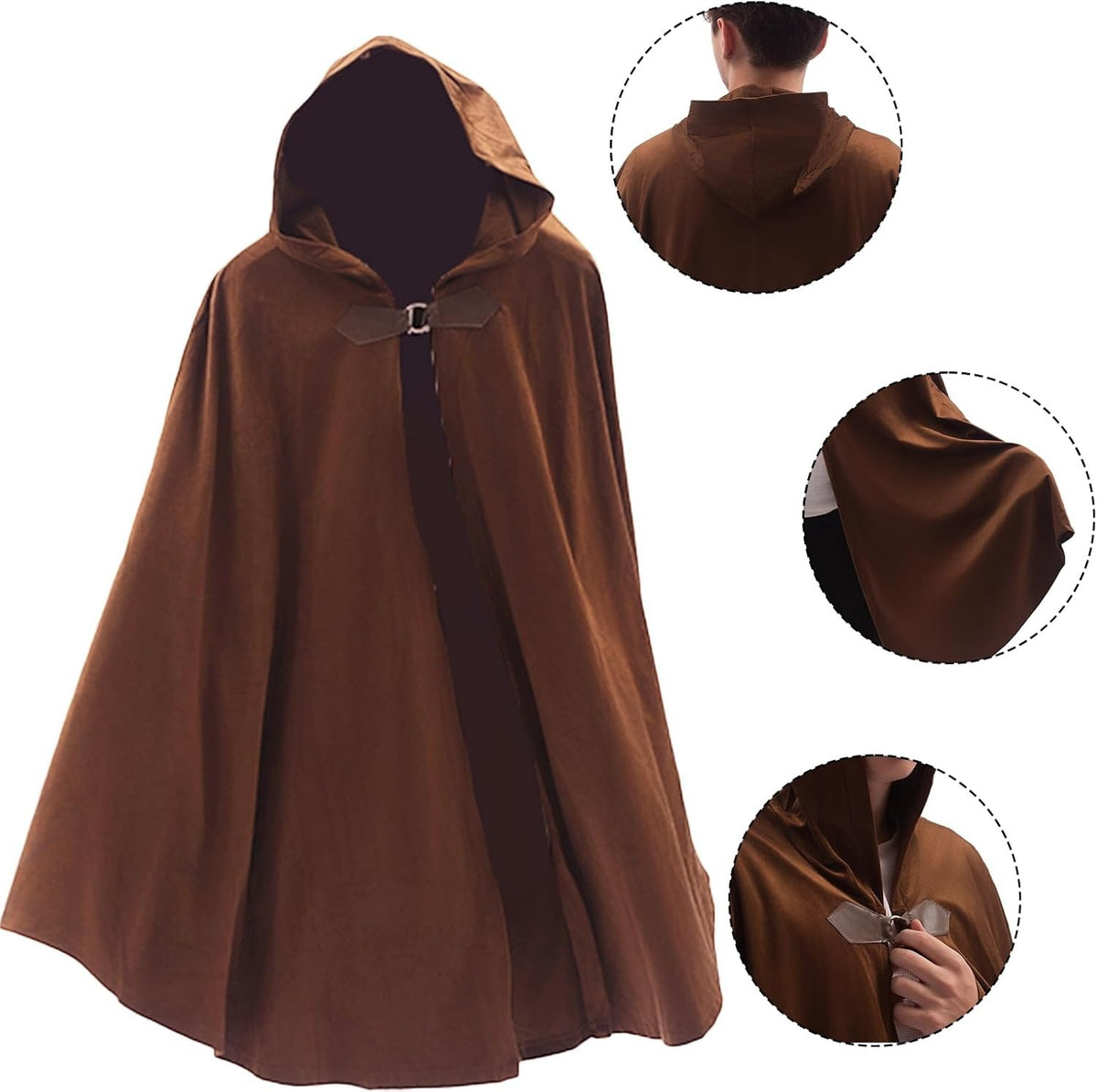 Men's Velvet Cloak With Hood