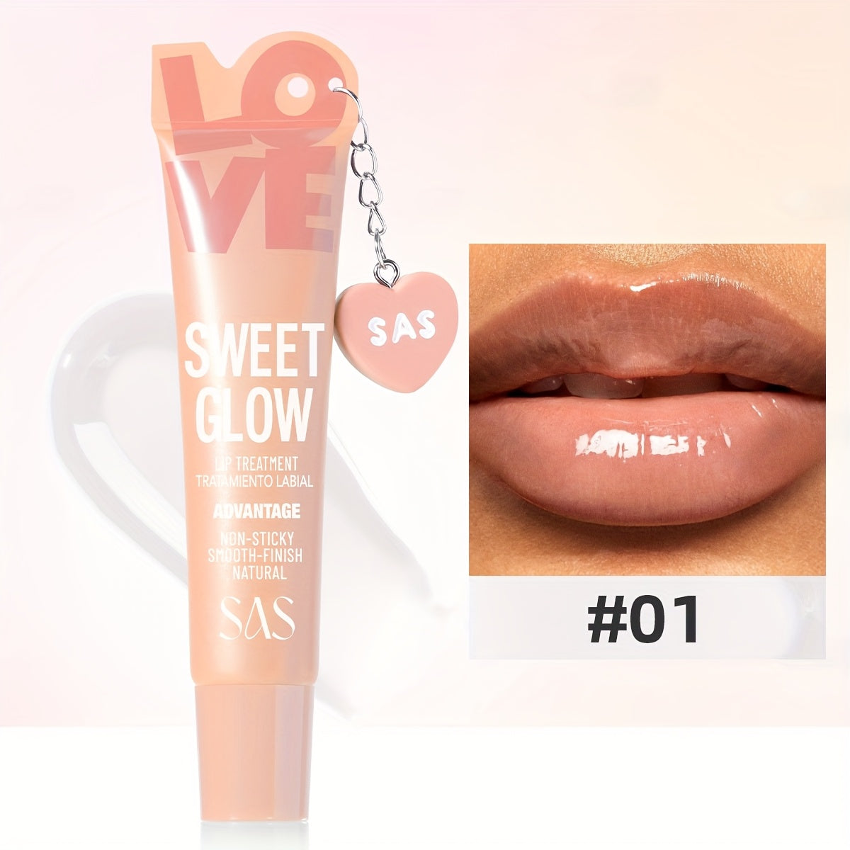 SAS Heart-Pendant Lip Gloss with 15ml Net Content, Squeeze-Tube Format and Six Numbered Shades — image 21