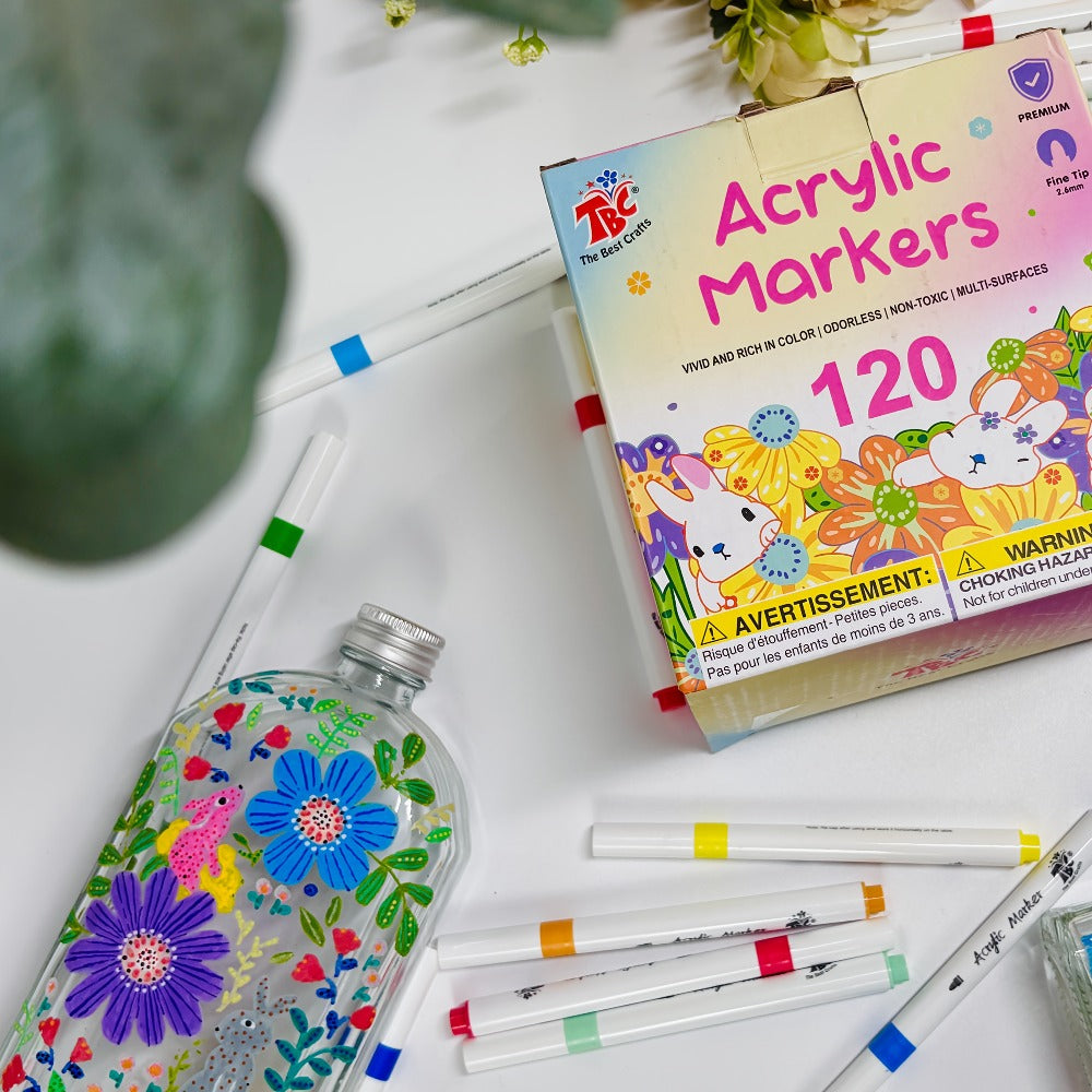 120 Colors Acrylic Paint Markers Set with the Listed Color, Size or Set Options for Everyday Use — image 7