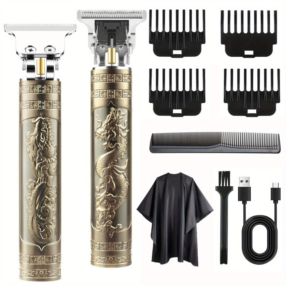 Electric Hair Clipper & Beard Trimmer Set for Men – USB Rechargeable Cordless Haircut Kit with 4 Guide Combs | Professional H
