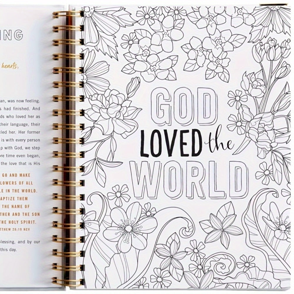 Christian Coloring Book for Adults, Devotional Faith-Based Mindfulness Art with Scripture, Guided Meditation & Stress Pages f